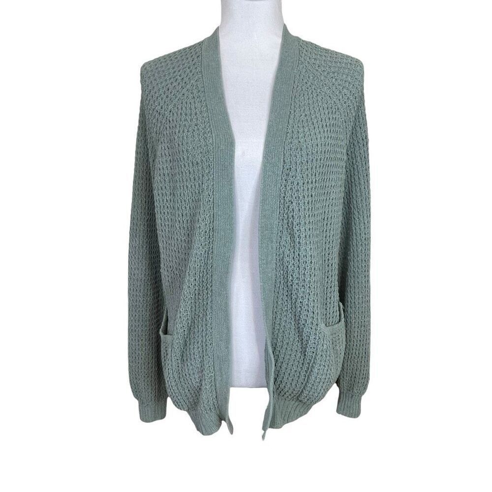 American Eagle Chenille Cardigan Green Size Medium